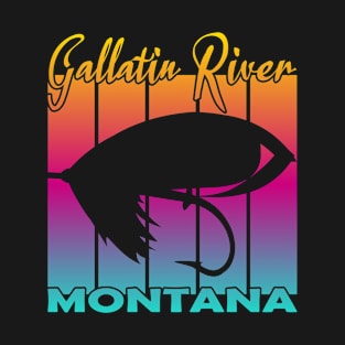 Gallatin River Montana fly fishing T-Shirt