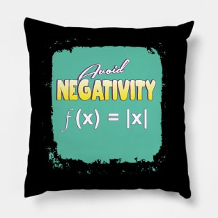 'Avoid Negativity Math Pun' Funny Math Gift Pillow