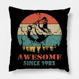 Awesome Since 1983 Year Old School Style Gift Women Men Kid Pillow