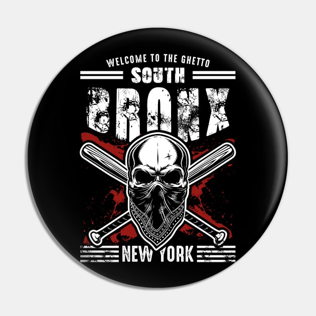 Gang City New York Ghetto Bronx Pin by TEEWEB