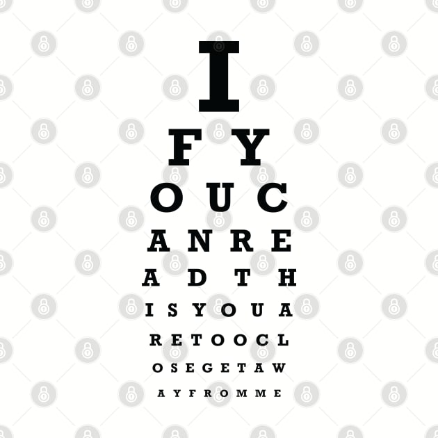 Social Distance Eye Chart by DesignCat