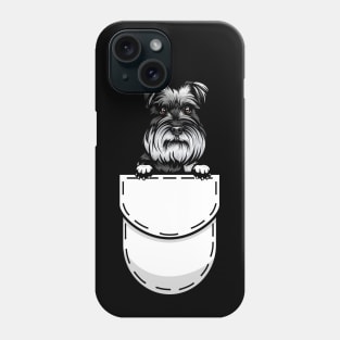 Miniature Schnauzer Pocket Dog Phone Case