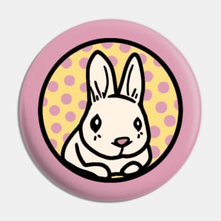 Lavender Aesthetic Cute Bunny of Fortune Bunny Rabbit Easter Pin