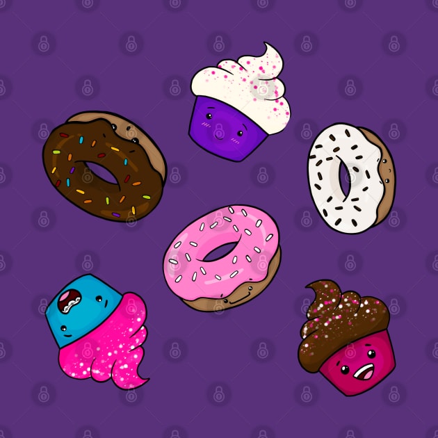 Kawaii Donuts and Cupcakes by Fun4theBrain