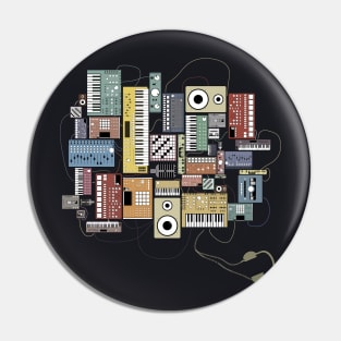 Electronic Musician Synthesizers and Drum Machine Dj Pin