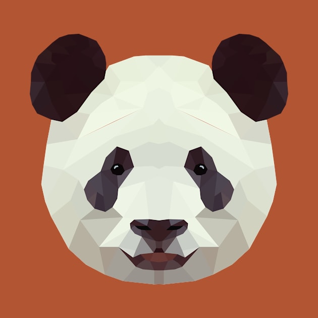 Cute Panda Low Poly | Geometric by kareemelk