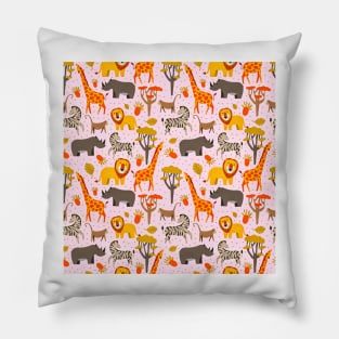 African animals pattern Pillow