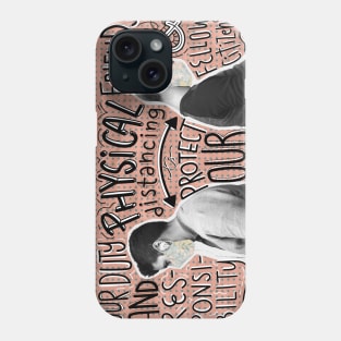 social distancing Phone Case