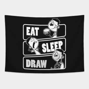 Eat Sleep Draw - Artist Gift product Tapestry