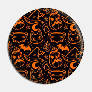 Spooooky Halloween in orange Pin