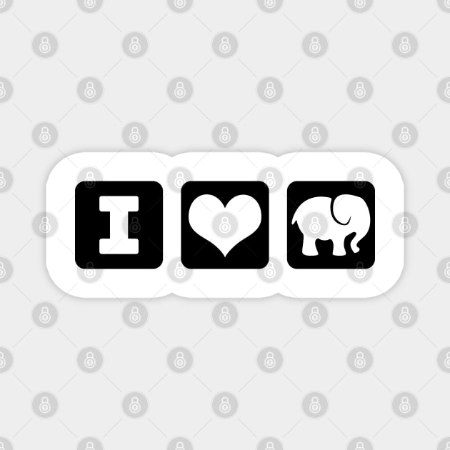 I Love Elephants Magnet by LunaMay