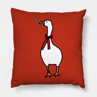 Christmas Gamer Goose with Candy Cane Pillow