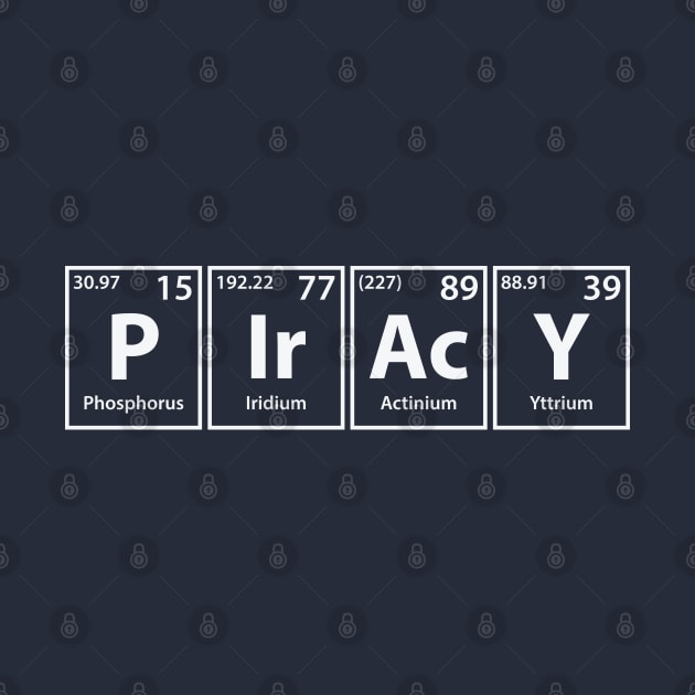 Piracy (P-Ir-Ac-Y) Periodic Elements Spelling by cerebrands
