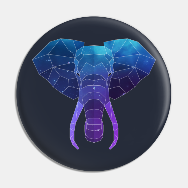 Galaxy Elephant Geometric Animal - Galaxy Elephant - Pin | TeePublic Galaxy Elephant Geometric Animal - Galaxy Elephant - Pin | TeePublic