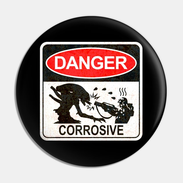 Danger Corrosive Pin by CCDesign