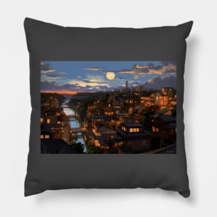 Anime Georgetown An Anime Infused Skyline Pillow