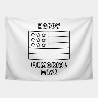 Color Your Own Shirt Memorial Day To Color with Markers For Kids Tapestry