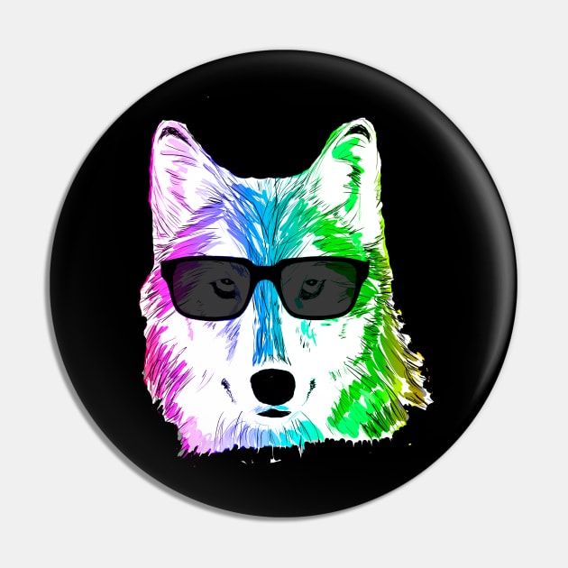 Rainbow Wolf Pin by TheGreatDawn