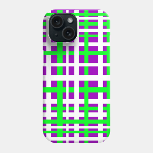 Interlocking Stripes Black Green Purple Phone Case