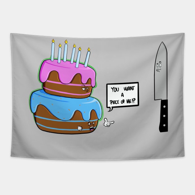 Cake Piece Tapestry by Art by Nabes