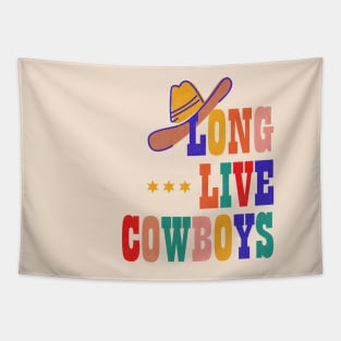 Cowboys - colorful typography Tapestry