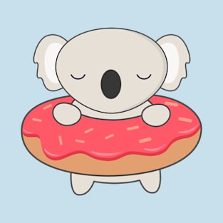 Kawaii Cute Koala With Donut T-Shirt