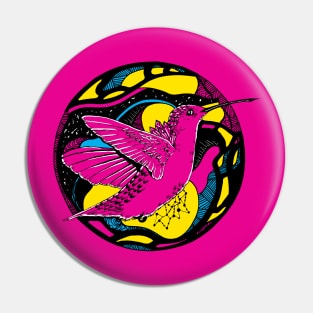 CMYK Circle of The Hummingbird Pin