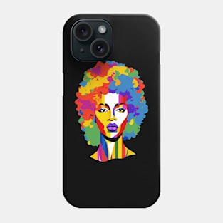 Colorful Afro Woman Pop Art Phone Case