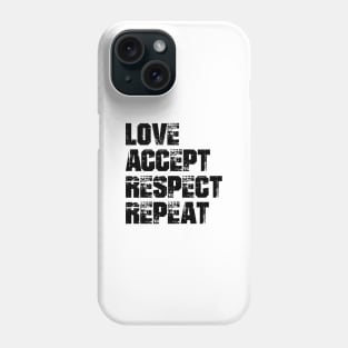 Dyslexia - Love accept respect repeat Phone Case