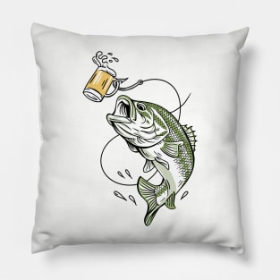 Lager Lure Bass Beer Pillow