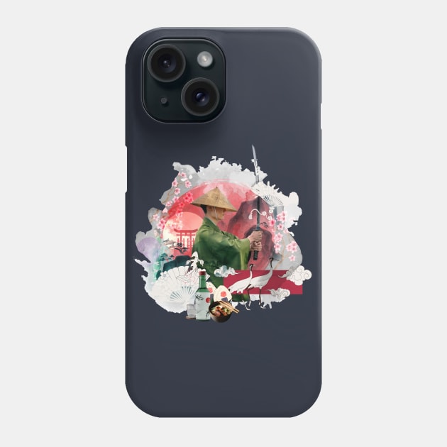 Japanese Collage Concept Phone Case by Mako Design 