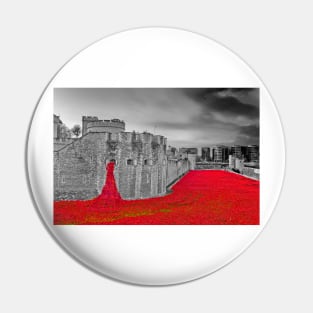 Tower of London Red Poppies Pin