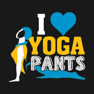 I heart love yoga pants funny humor yoga T-Shirt