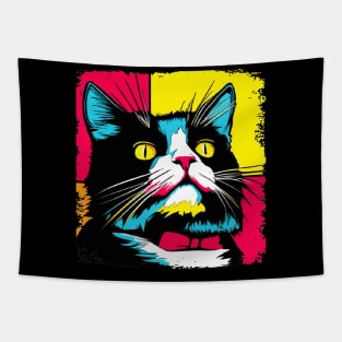 Tuxedo Cat Pop Art - Cat Lover Gift Tapestry