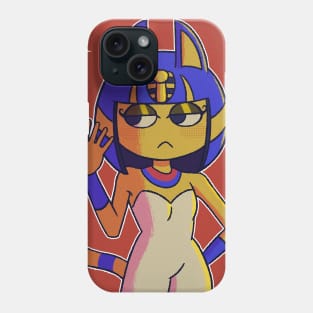 Vaporwave anime aesthetic ankha video game Phone Case