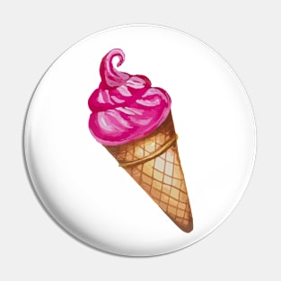 Strawberry Ice Cream Cone Pin