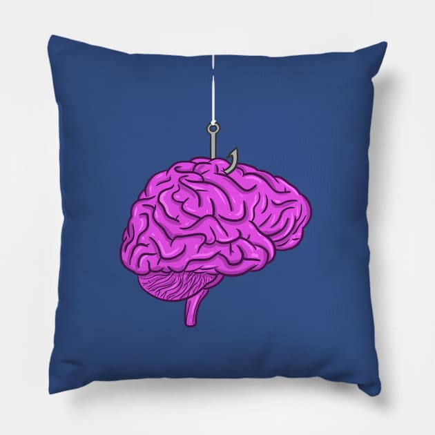 Brain Bait! Pillow by Camicaturas