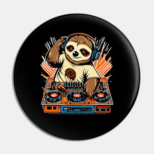 Sloth Dj Pin