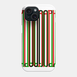 Tall Typography (Red Green Black) Phone Case