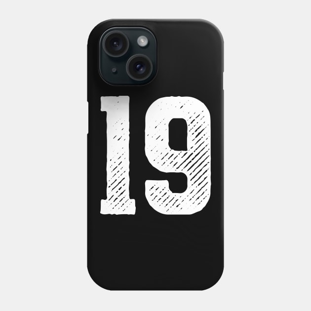 Rough Number 19 Phone Case by colorsplash