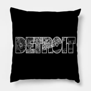 Detroit Street Map Pillow