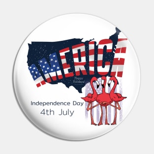 Independence day 4th July Pin