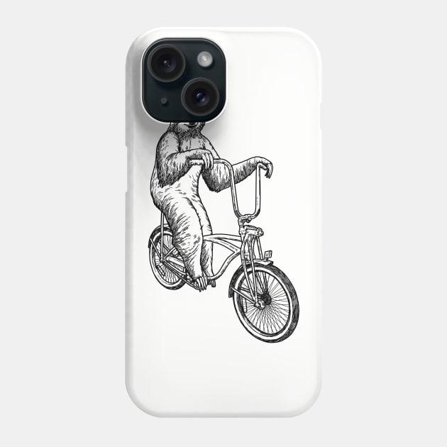 Sloth Riding Bike Phone Case by Dinny