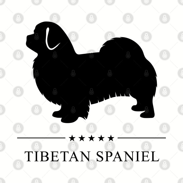 Tibetan Spaniel Black Silhouette by millersye