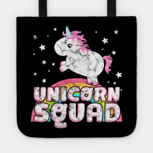 Cute Chubby Team Unicorn Saying Unicorn Squad- Tote