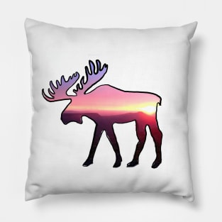 Sunset Moose Pillow