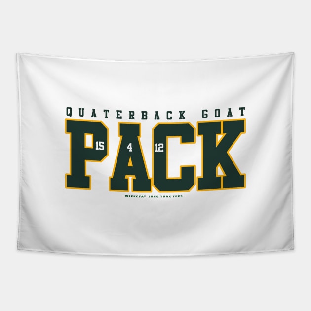 Packers QB GOATS Tapestry by wifecta