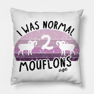 Feed 2 mouflons before normal women wild sheep Pillow