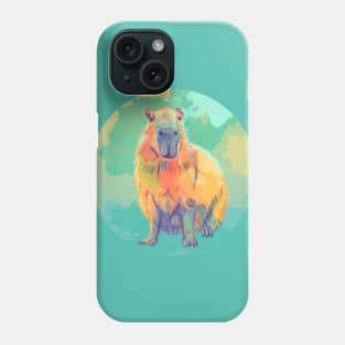 Colorful Capybara, Digital Illustration Phone Case