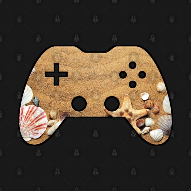 Seashore Beach - Gaming Gamer Abstract - Gamepad Controller - Video Game Lover - Graphic Background by MaystarUniverse